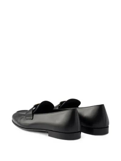 Prada Leather Loafers In Multi