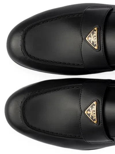 Prada Leather Loafers In Multi