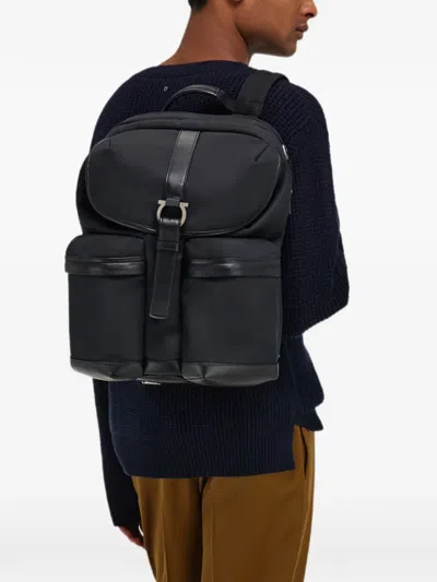 Ferragamo Canvas Backpack In 블랙