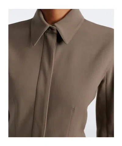 Mugler Wool-blend Jacket In Brown
