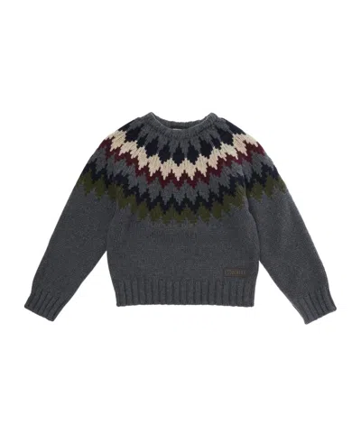 Dsquared2 Crew-neck Pullover With Logo In Gray