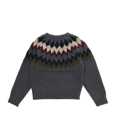 Dsquared2 Crew-neck Pullover With Logo In Gray