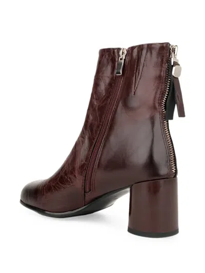 Linda Baumann Leather Ankle Boots In Multi