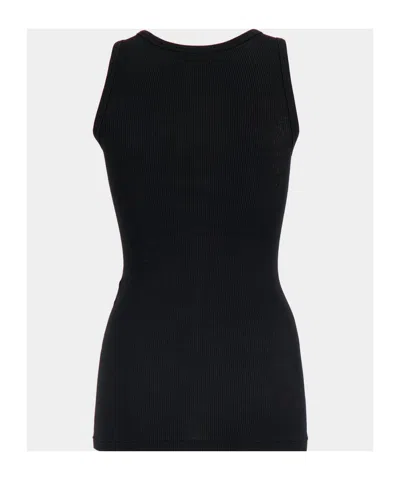 Auralee Button-up Tank Top In Black
