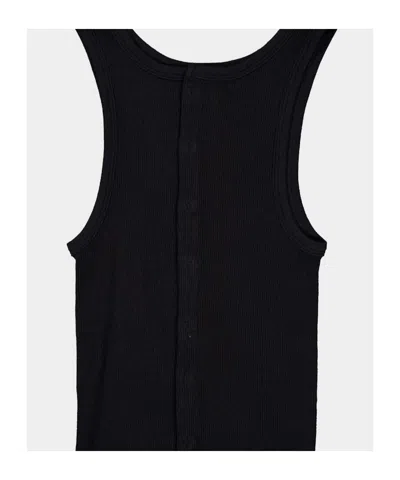 Auralee Button-up Tank Top In Black