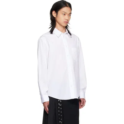 Simone Rocha Cotton Relaxed Pocket Shirt In White
