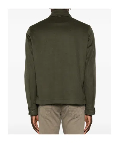Herno Button-up Chest-pocket Jacket In Green