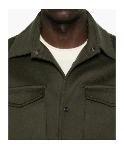 Herno Button-up Chest-pocket Jacket In Green