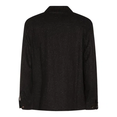 Eleventy Herringbone-pattern Shirt Jacket In Brown