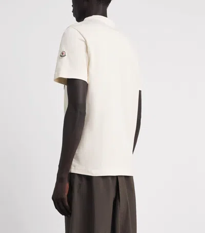 Moncler Cotton Denim-pocket T-shirt In White