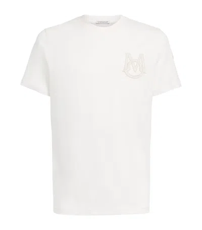 Moncler Monogram Cotton T-shirt In White