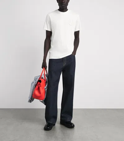Moncler Monogram Cotton T-shirt In White