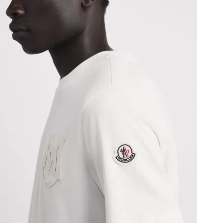 Moncler Monogram Cotton T-shirt In White