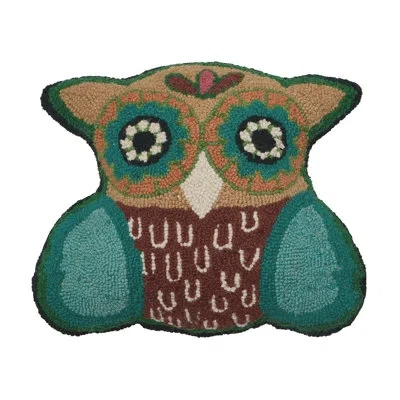 Jungalow Hootie Wool Hook Pillow In Multi