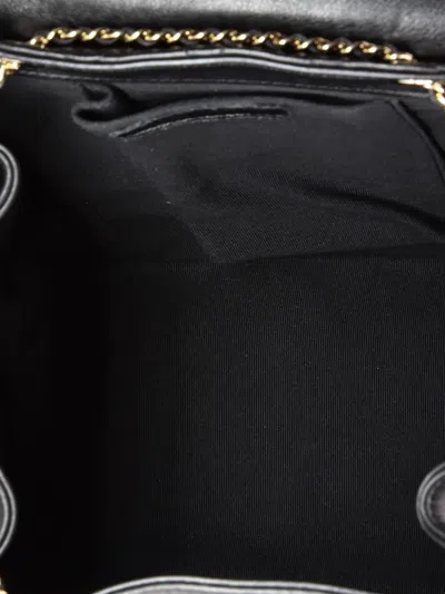 Pre-owned Chanel Duma Drawstring Quilted Leather Large Backpack In Black