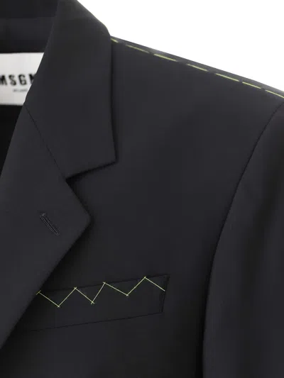 Msgm Blazer - Negro In Black