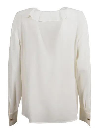 Max Mara Studio Silk Blouse In Neutral