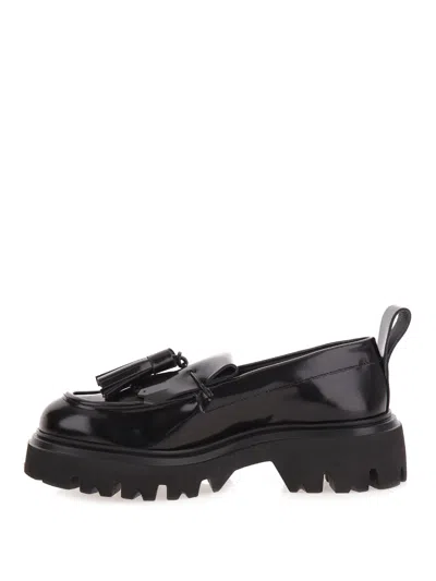 Msgm Mocasines - Negro In Negro