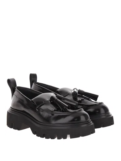 Msgm Mocasines - Negro In Negro