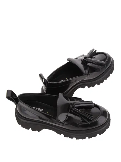 Msgm Mocasines - Negro In Negro