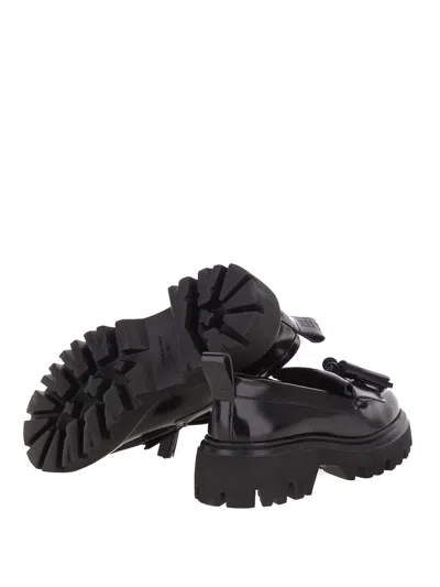 Msgm Mocasines - Negro In Negro