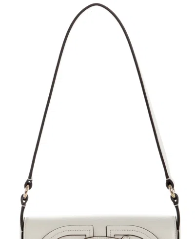 Guess Ruby Small Flap Shoulder Handbag In White