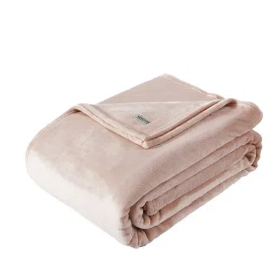 Kenneth Cole Solid Ultra Soft Plush Fleece Blanket In Pink