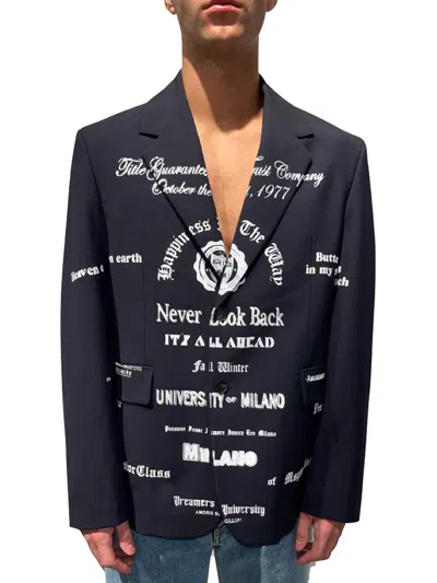 Msgm Blazer - Negro In Black