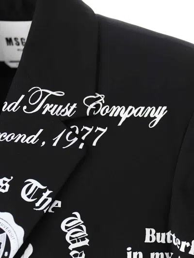 Msgm Blazer - Negro In Black