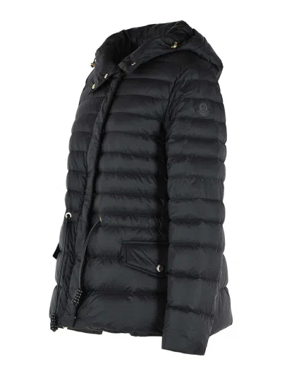 Moncler 'raies' Black Polyamide Down Jacket In Negro