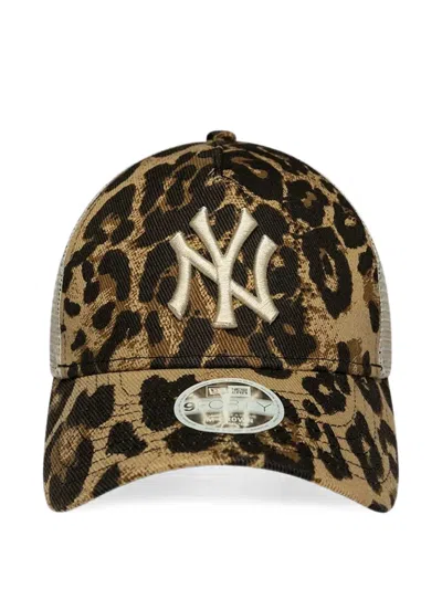 New Era 9forty Leopard-pattern Baseball Cap In Brown