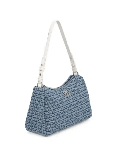 Dkny 모노그램 로고 데님 토트 백 In Blue