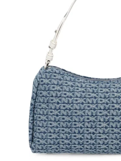 Dkny 모노그램 로고 데님 토트 백 In Blue