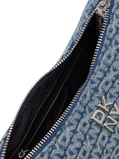 Dkny 모노그램 로고 데님 토트 백 In Blue