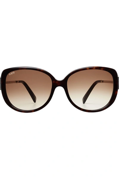 Tod's To0113 Oversize Sunglasses In Black