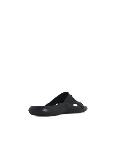 Versace Nettuno Medusa Head Open-toe Sliders In Black