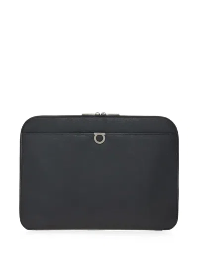 Ferragamo Gancini Document Holder In Black