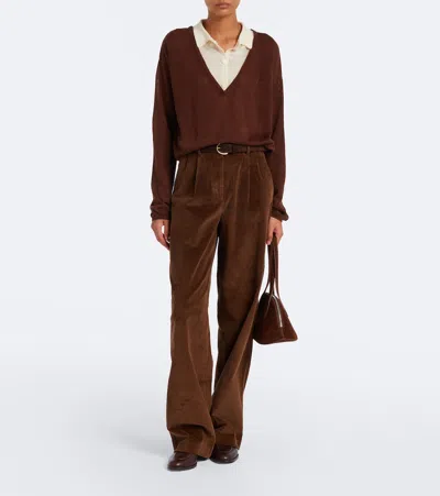 Aya Muse Pullover Eirae Aus Einem Leinengemisch In Brown
