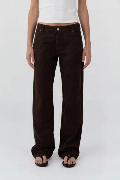 St Agni Belt Loop Jeans In Brown