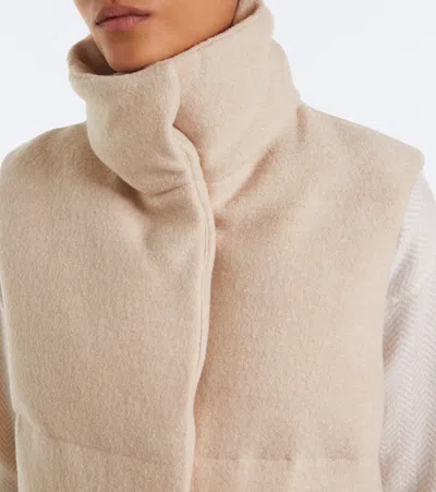 Eleventy Wool Down Vest In Neutral