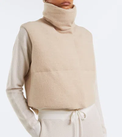 Eleventy Wool Down Vest In Neutral