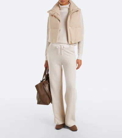 Eleventy Wool Down Vest In Neutral