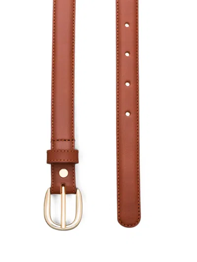 A.p.c. A. P.c. Rone Sizeette Belt Us 0 Brown In Brown