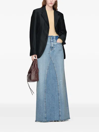 Maison Margiela Patchwork Maxi Skirt In Multi