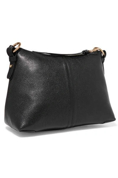 Shop See By Chloé Joan Small Textured-leather And Suede Shoulder Bag