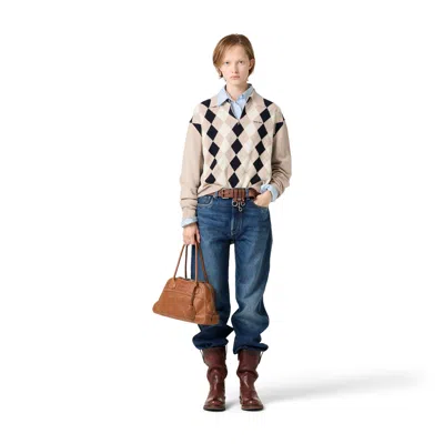 Miu Miu Collared Sweater Long Sleeves Regular Fit In Multi