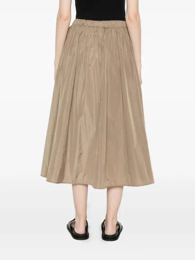 Max Mara Drawstring Midi Skirt In Multi