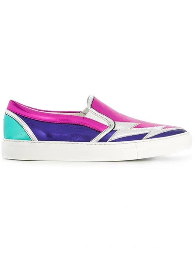 Shop Dsquared2 Colour-block Slip-on Sneakers