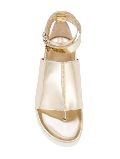 Shop Ellery Metallic Ankle Strap Sandals