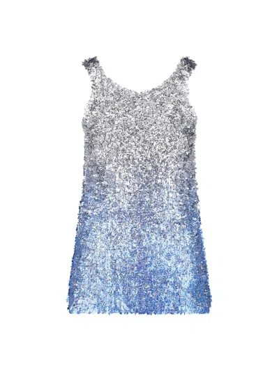 Maison Margiela Gradient Laminated Knit Top With Subtle Logo In Multi